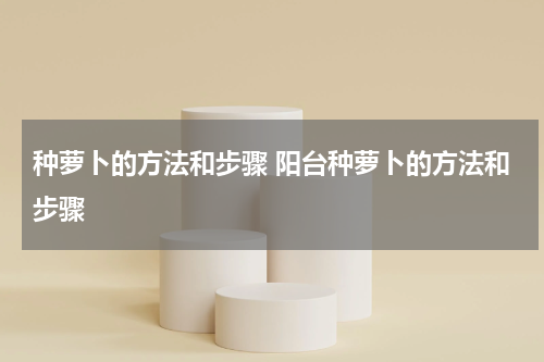 种萝卜的方法和步骤 阳台种萝卜的方法和步骤