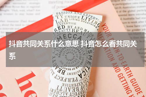 抖音共同关系什么意思 抖音怎么看共同关系