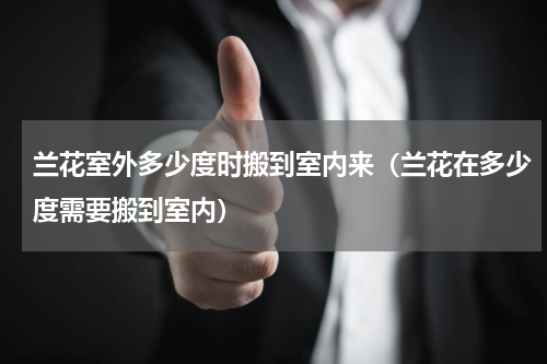 兰花室外多少度时搬到室内来（兰花在多少度需要搬到室内）