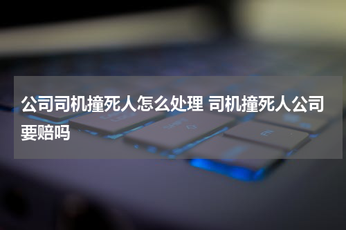 公司司机撞死人怎么处理 司机撞死人公司要赔吗