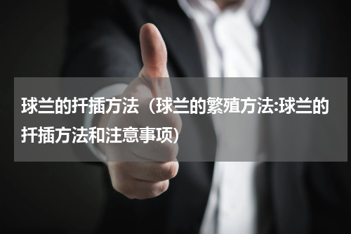 球兰的扦插方法（球兰的繁殖方法:球兰的扦插方法和注意事项）
