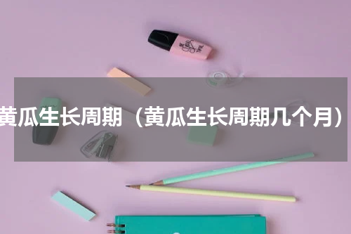 黄瓜生长周期（黄瓜生长周期几个月）