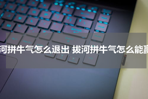 拔河拼牛气怎么退出 拔河拼牛气怎么能赢