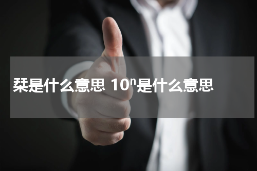 栞是什么意思 10ⁿ是什么意思