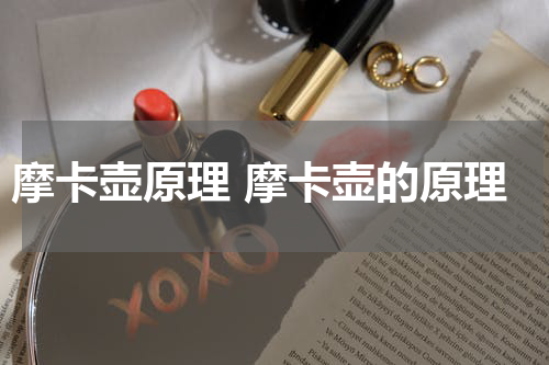 摩卡壶原理 摩卡壶的原理