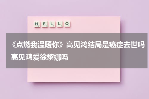 《点燃我温暖你》高见鸿结局是癌症去世吗 高见鸿爱徐黎娜吗