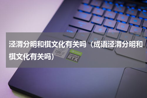 泾渭分明和棋文化有关吗（成语泾渭分明和棋文化有关吗）