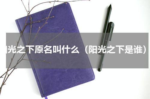 阳光之下原名叫什么（阳光之下是谁）