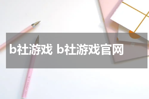 b社游戏 b社游戏官网