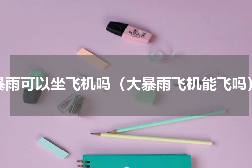 暴雨可以坐飞机吗（大暴雨飞机能飞吗）