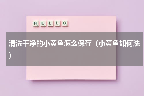 清洗干净的小黄鱼怎么保存（小黄鱼如何洗）