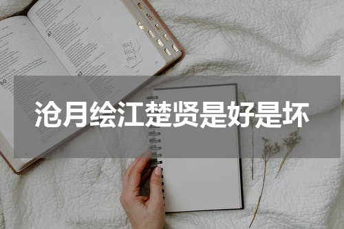 沧月绘江楚贤是好是坏