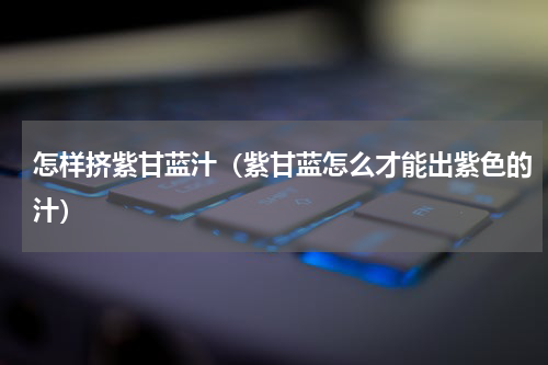 怎样挤紫甘蓝汁（紫甘蓝怎么才能出紫色的汁）