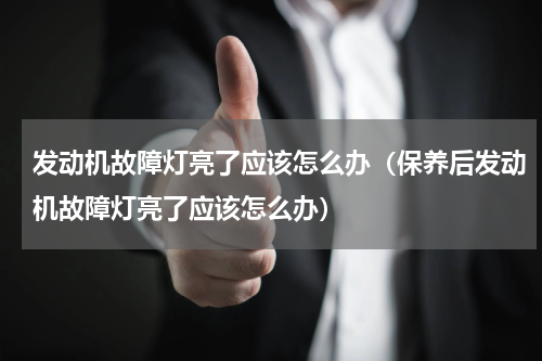 发动机故障灯亮了应该怎么办（保养后发动机故障灯亮了应该怎么办）