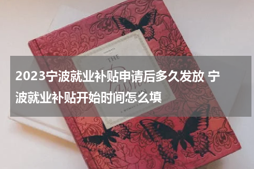 2023宁波就业补贴申请后多久发放 宁波就业补贴开始时间怎么填