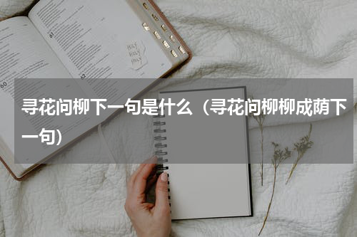 寻花问柳下一句是什么（寻花问柳柳成荫下一句）