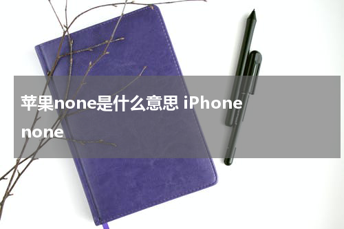 苹果none是什么意思 iPhone none