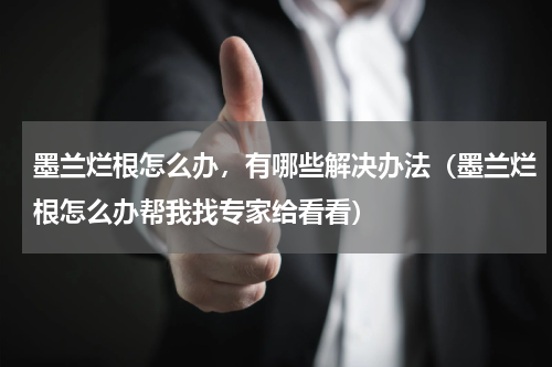 墨兰烂根怎么办，有哪些解决办法（墨兰烂根怎么办帮我找专家给看看）