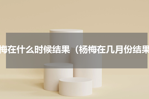 杨梅在什么时候结果（杨梅在几月份结果）