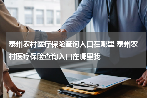 泰州农村医疗保险查询入口在哪里 泰州农村医疗保险查询入口在哪里找