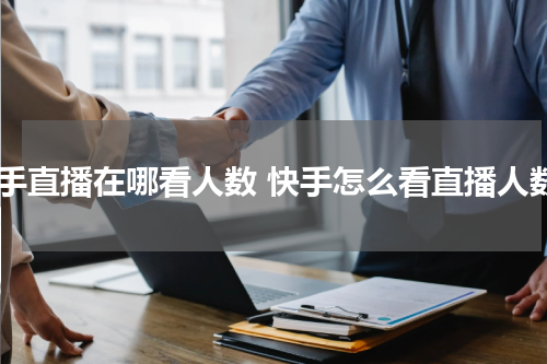快手直播在哪看人数 快手怎么看直播人数