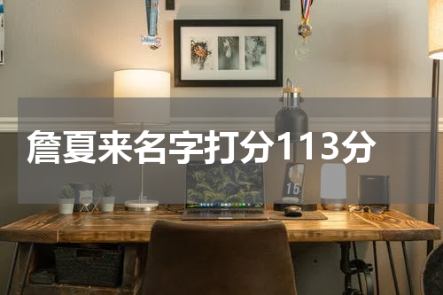 詹夏来名字打分113分