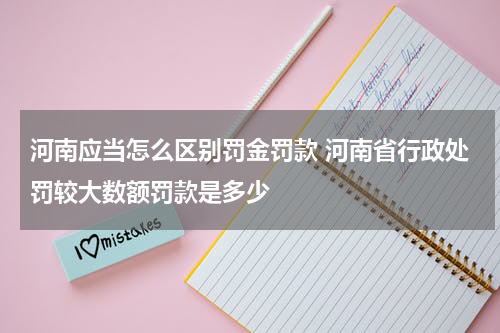 河南应当怎么区别罚金罚款 河南省行政处罚较大数额罚款是多少