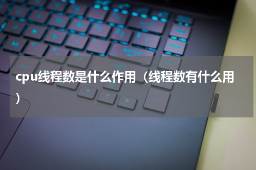 cpu线程数是什么作用（线程数有什么用）