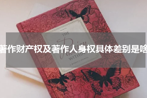 著作财产权及著作人身权具体差别是啥