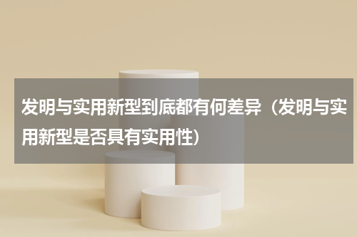 发明与实用新型到底都有何差异（发明与实用新型是否具有实用性）
