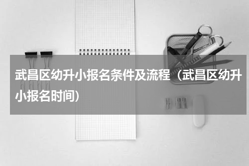 武昌区幼升小报名条件及流程（武昌区幼升小报名时间）