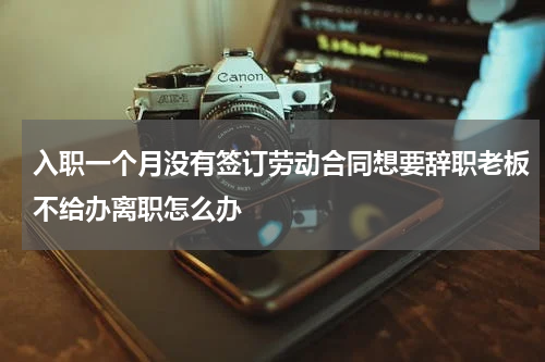 入职一个月没有签订劳动合同想要辞职老板不给办离职怎么办
