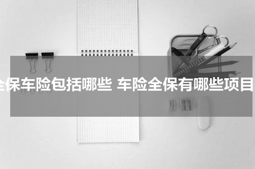 全保车险包括哪些 车险全保有哪些项目